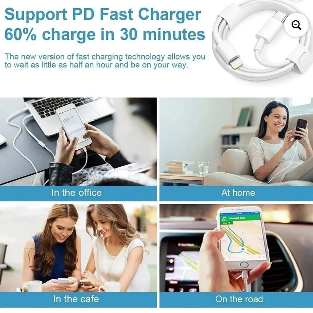 New 20W USB-C Power Adapter and Lightning Cable set